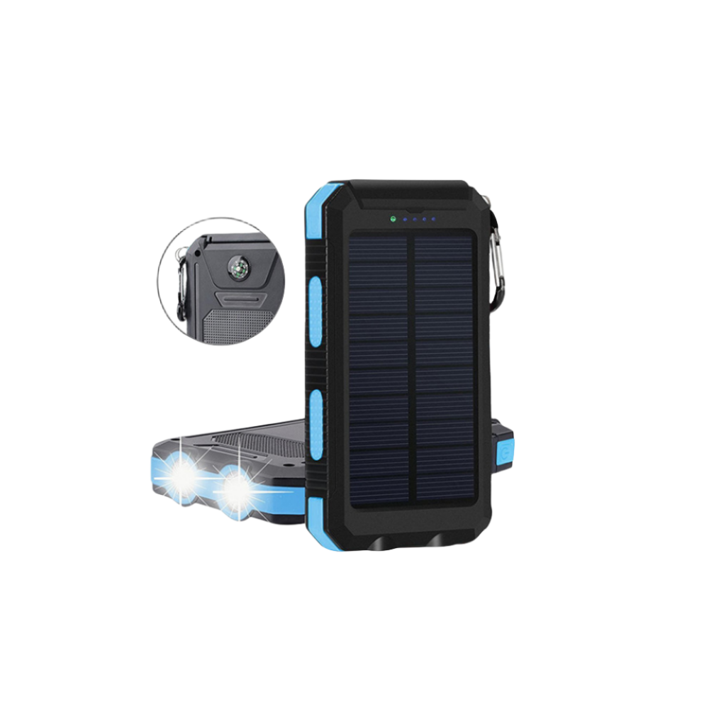 Premium Power Bank 20000mAh Solar Charger Fast Charging Portable Battery Pack LED Flashlight Outdoor Travel