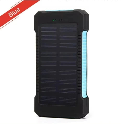 Premium Power Bank 20000mAh Solar Charger Fast Charging Portable Battery Pack LED Flashlight Outdoor Travel