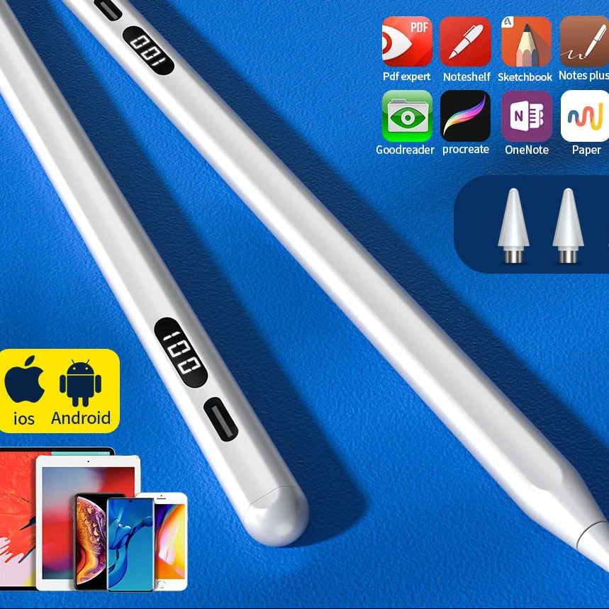 Premium Stylus Pen for Touchscreens Bluetooth Compatible Precision Tip Power Display Rechargeable Universal Tablet Pen