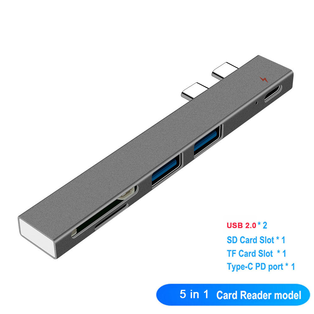 Premium USB-C Hub HDMI 4K Adapter Thunderbolt 3 USB 3.1 Multiport Dock PD Charging SD Reader Laptop Compatible