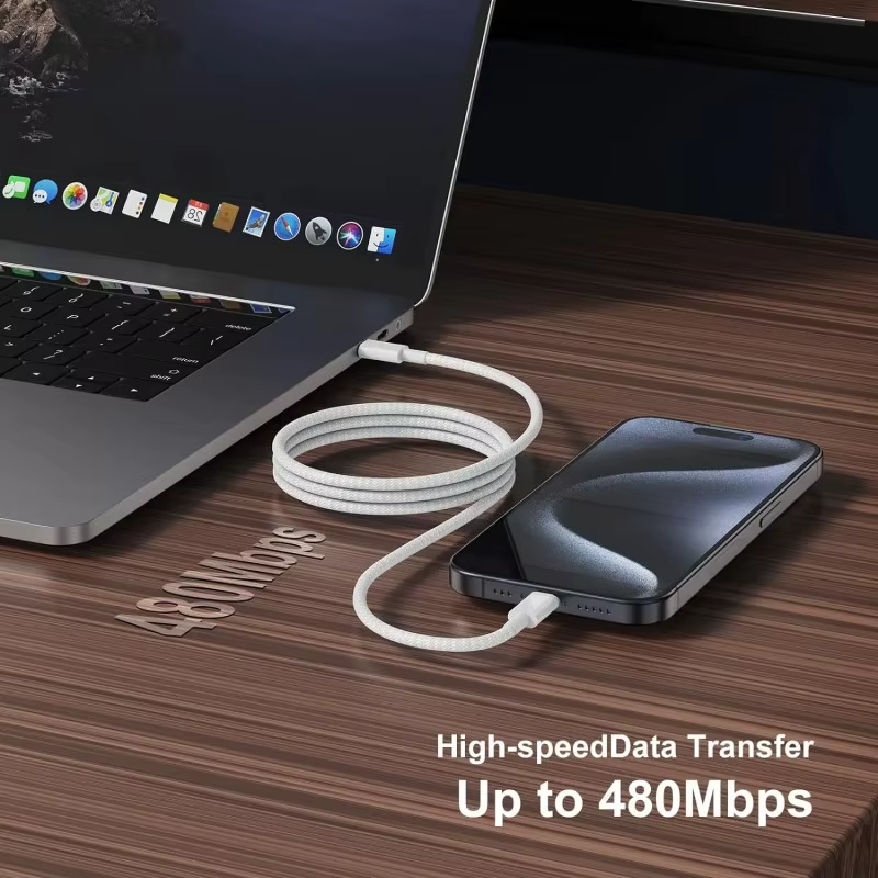 Premium USB-C to USB-C Charging Cable 100W Fast Charging Power Delivery High Speed Durable TPE TPU Construction Stable Power Transfer