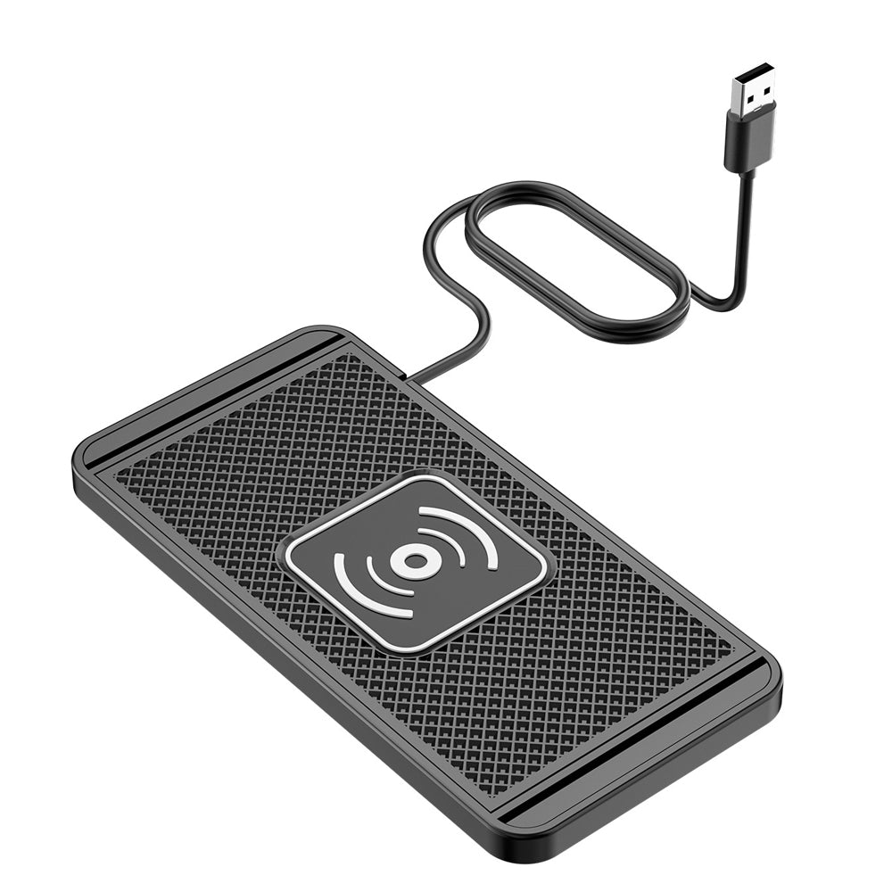 Premium Wireless Car Charger 30W Fast Charging Anti-Slip Silicone Pad Dashboard Charging Dock Smartphone Compatible
