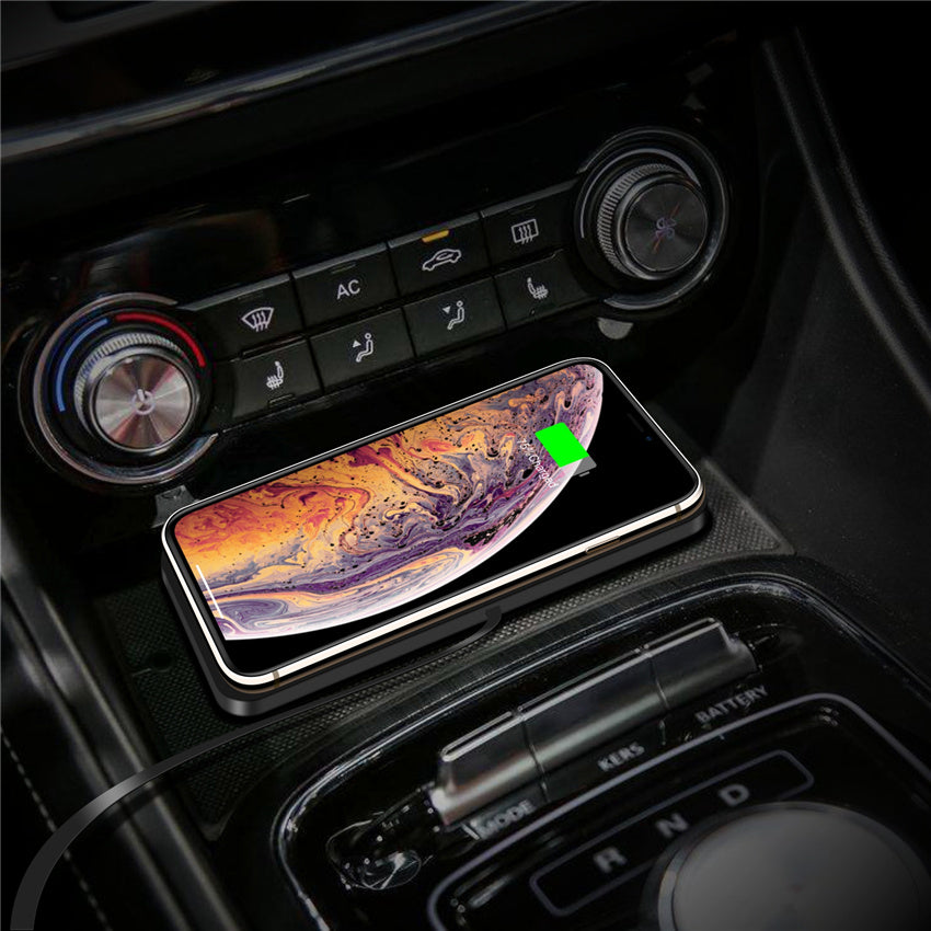 Premium Wireless Car Charger 30W Fast Charging Anti-Slip Silicone Pad Dashboard Charging Dock Smartphone Compatible