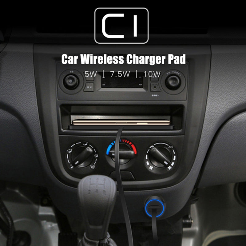 Premium Wireless Car Charger 30W Fast Charging Anti-Slip Silicone Pad Dashboard Charging Dock Smartphone Compatible