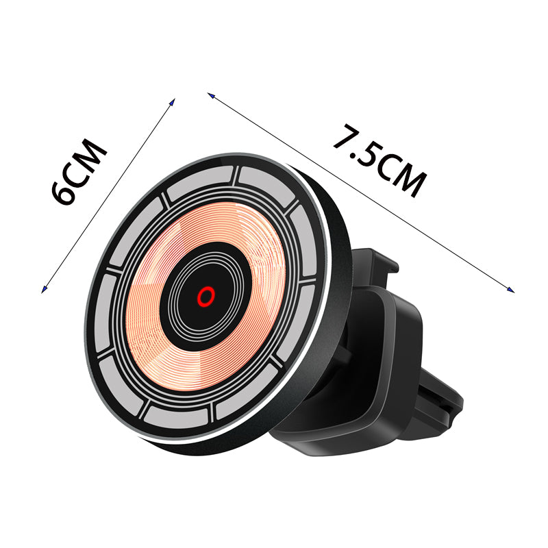 Premium Wireless Car Charger MagSafe Compatible 30W Fast Charging Magnetic Phone Mount Auto Holder Dashboard Vent Mount