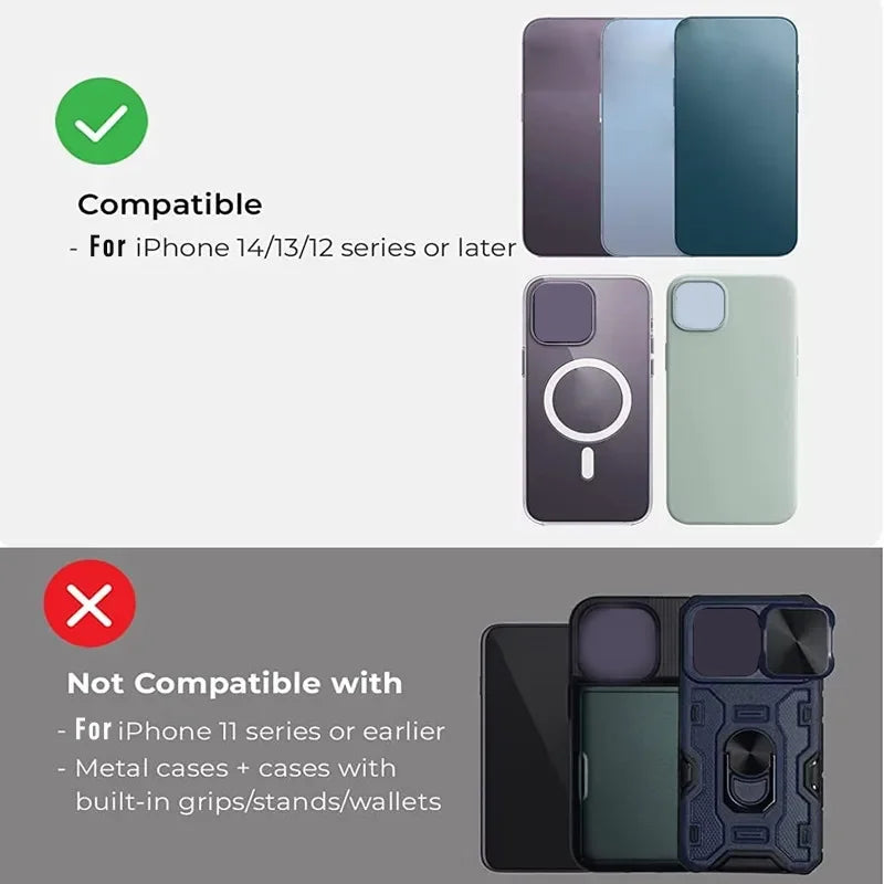 Premium Wireless Car Charger MagSafe Compatible 30W Fast Charging Magnetic Phone Mount Auto Holder Dashboard Vent Mount