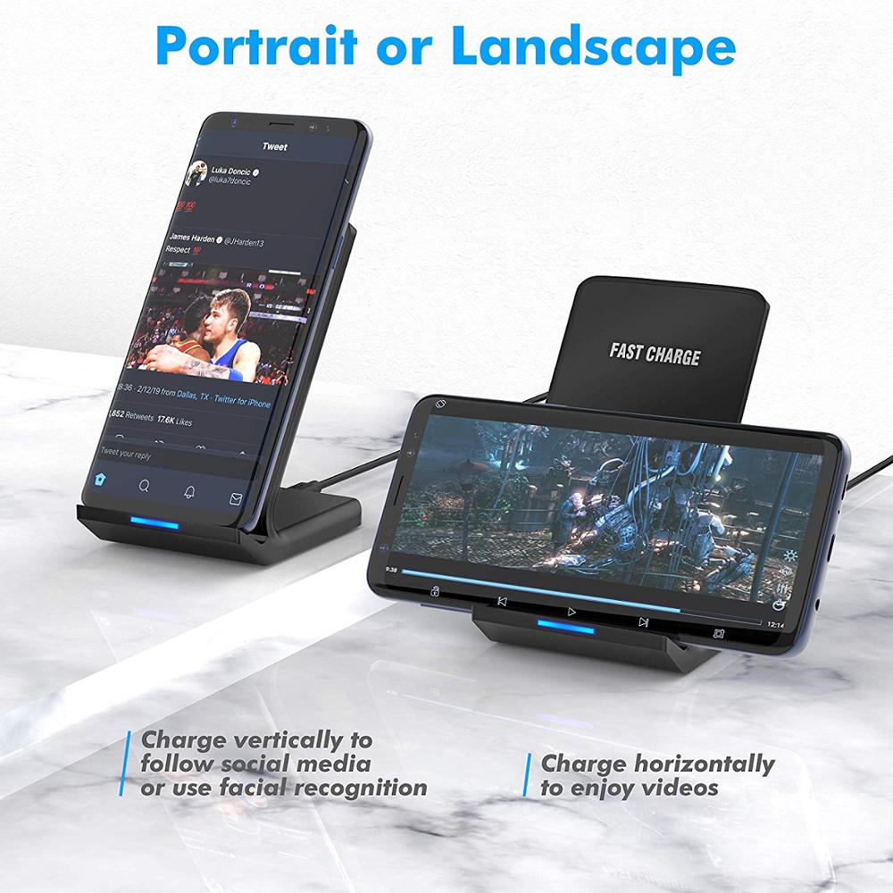 Premium Wireless Charger Foldable 30W Fast Charging Stand Pad Portable Charging Dock Smartphone Earbuds Compatible