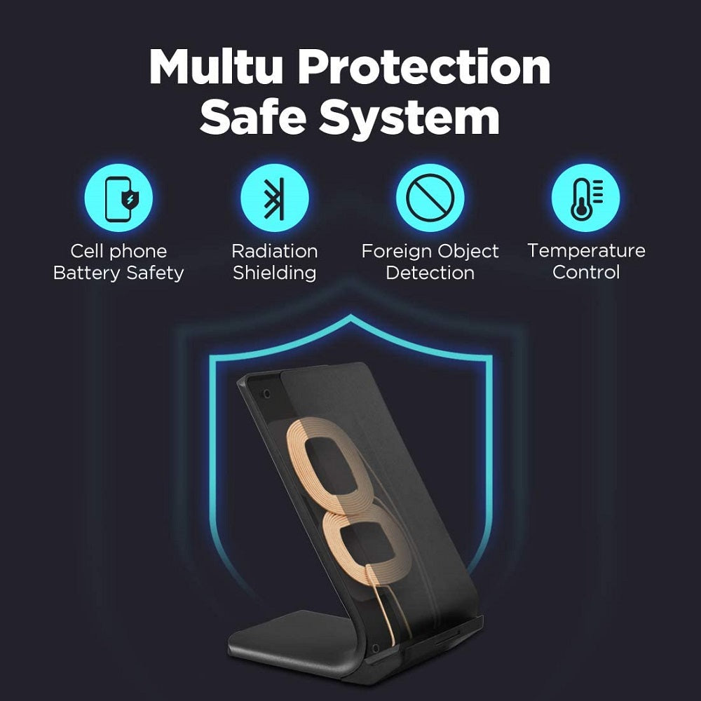 Premium Wireless Charger Foldable 30W Fast Charging Stand Pad Portable Charging Dock Smartphone Earbuds Compatible