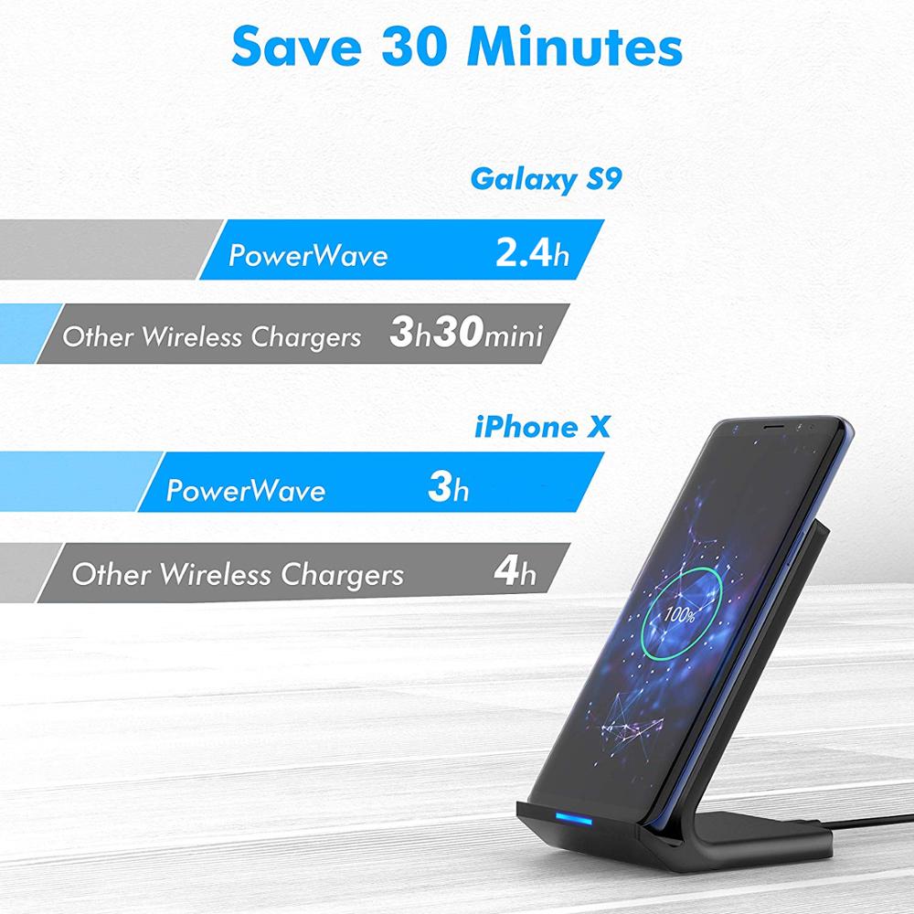 Premium Wireless Charger Foldable 30W Fast Charging Stand Pad Portable Charging Dock Smartphone Earbuds Compatible