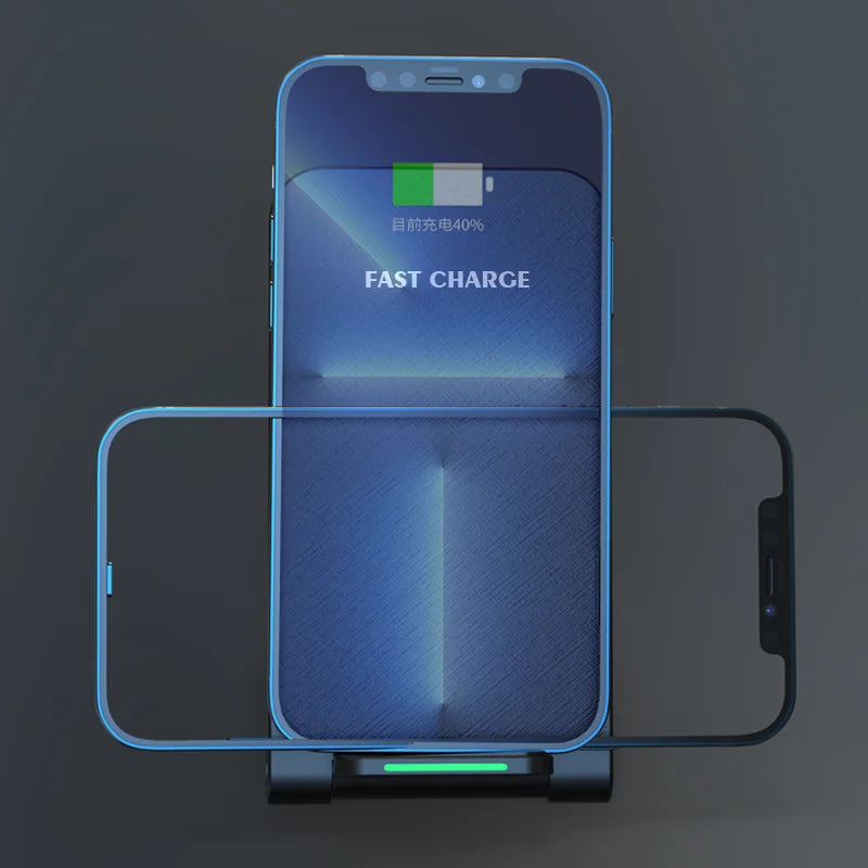 Premium Wireless Charger Foldable 30W Fast Charging Stand Pad Portable Charging Dock Smartphone Earbuds Compatible