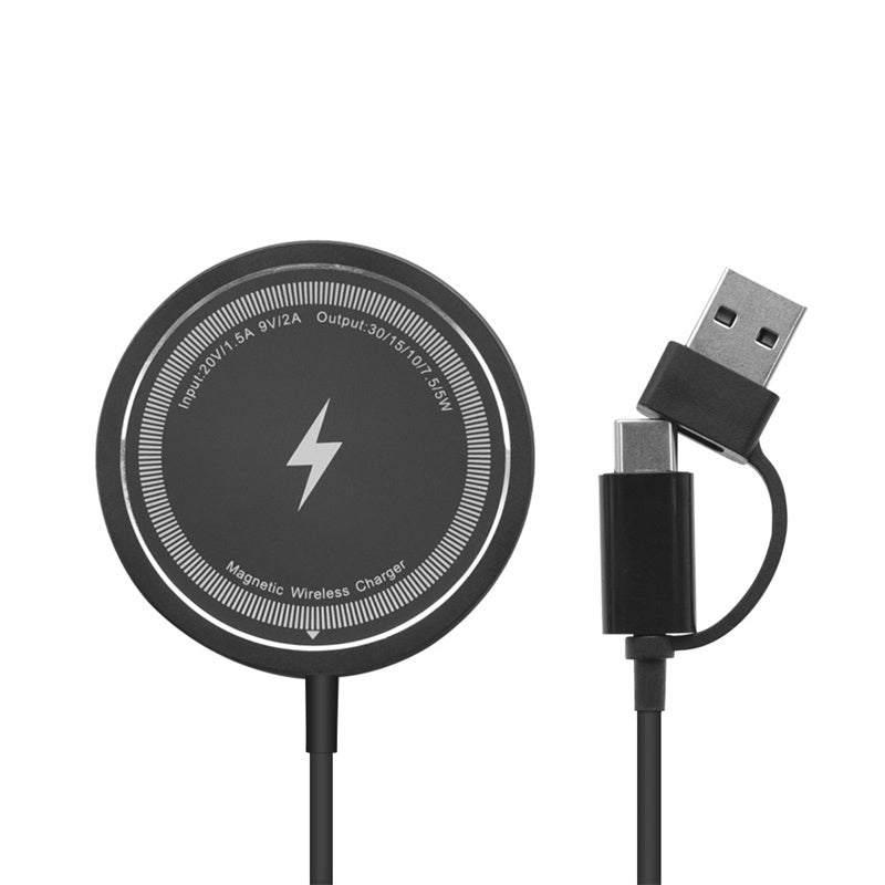 Premium Wireless Charger MagSafe Compatible 30W Fast Charging Magnetic Pad Slim Charging Dock Smartphone Earbuds Compatible