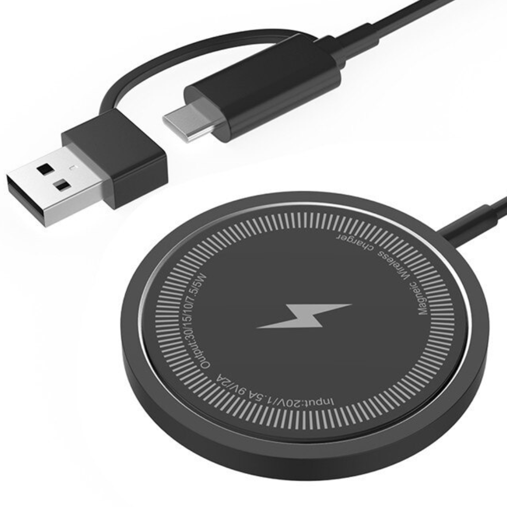 Premium Wireless Charger MagSafe Compatible 30W Fast Charging Magnetic Pad Slim Charging Dock Smartphone Earbuds Compatible