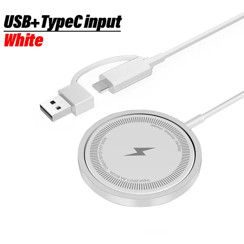 Premium Wireless Charger MagSafe Compatible 30W Fast Charging Magnetic Stand USB-C PD Smartphone Charging Dock