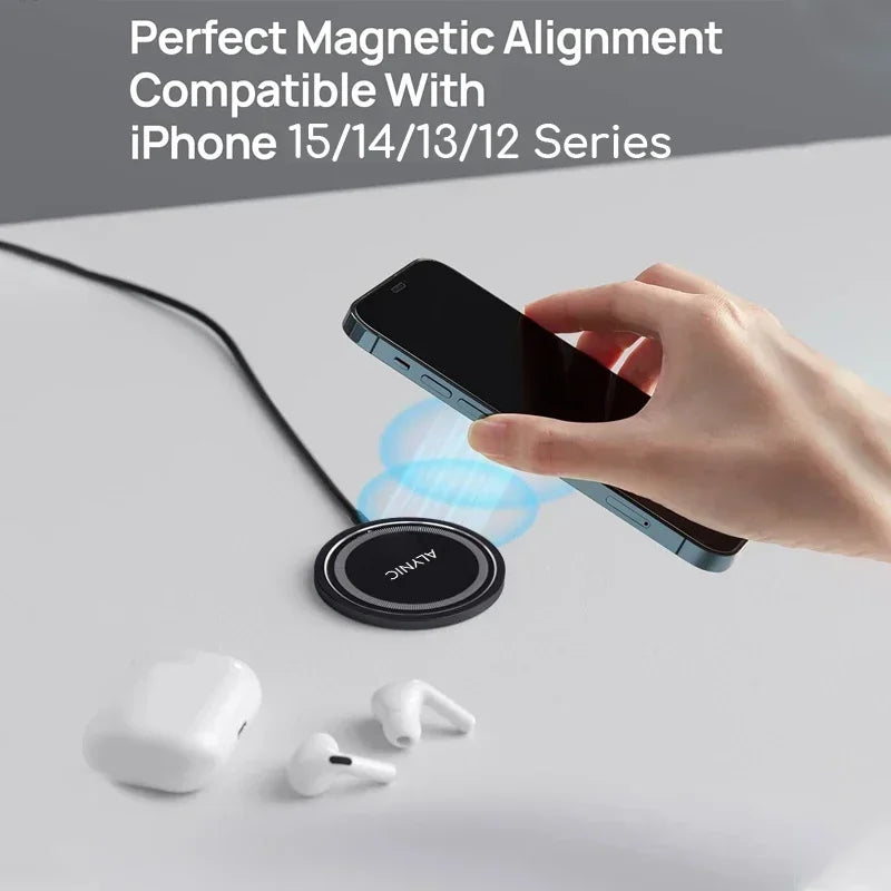Premium Wireless Charger MagSafe Compatible 30W Fast Charging Magnetic Stand USB-C PD Smartphone Charging Dock
