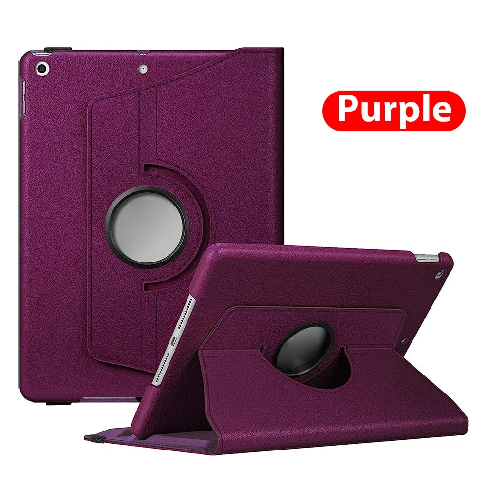 Premium iPad Case 360 Rotating Stand PU Leather Smart Cover Protective Tablet Case Multi Angle Viewing
