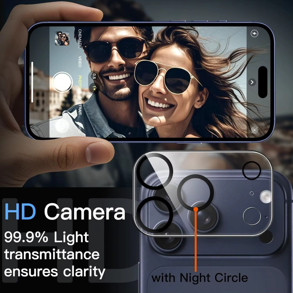 Premium iPhone Camera Lens Protector 9H Tempered Glass Ultra Clear Protective Cover Scratch Resistant Drop Protection Precision Fit