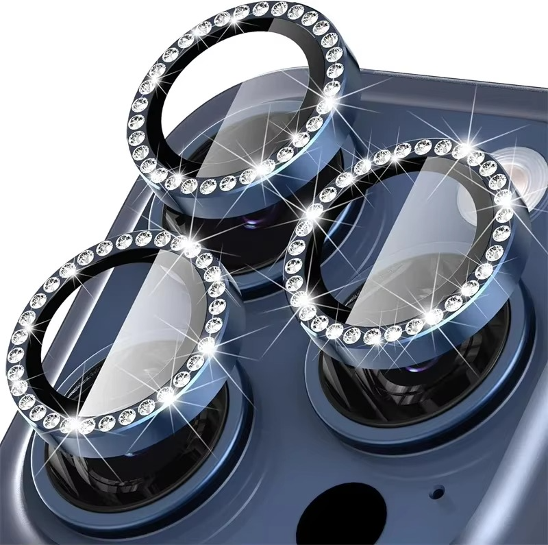 Premium iPhone Camera Lens Protector Metal Ring Tempered Glass Protective Cover Scratch Resistant Shockproof Anti Dust Precision Fit