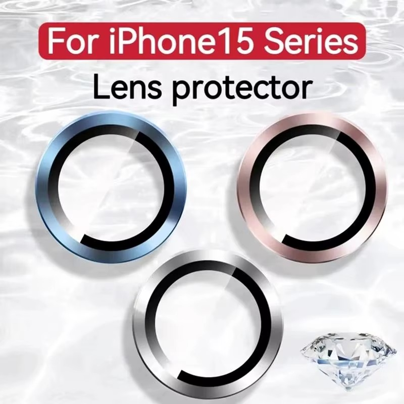 Premium iPhone Camera Lens Protector Metal Ring Tempered Glass Protective Cover Scratch Resistant Shockproof Anti Dust Precision Fit