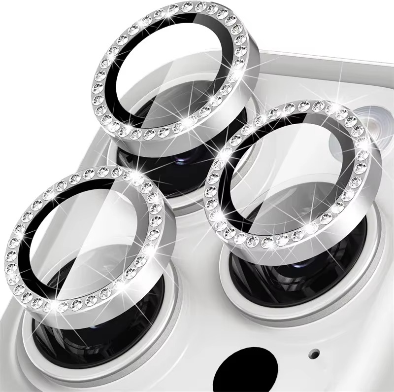 Premium iPhone Camera Lens Protector Metal Ring Tempered Glass Protective Cover Scratch Resistant Shockproof Anti Dust Precision Fit