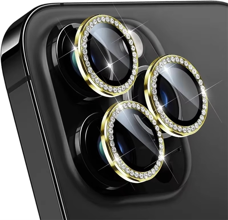 Premium iPhone Camera Lens Protector Metal Ring Tempered Glass Protective Cover Scratch Resistant Shockproof Anti Dust Precision Fit