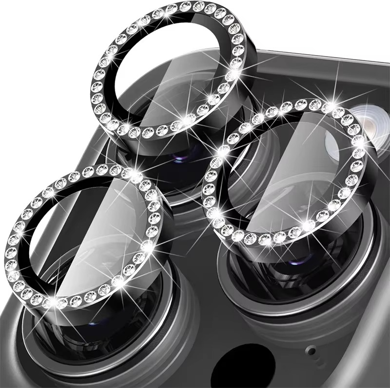 Premium iPhone Camera Lens Protector Metal Ring Tempered Glass Protective Cover Scratch Resistant Shockproof Anti Dust Precision Fit