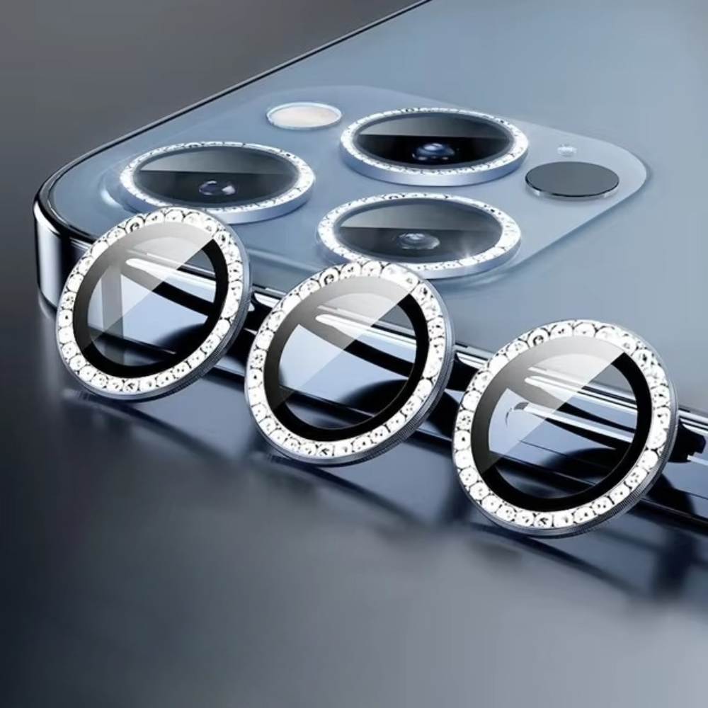Premium iPhone Camera Lens Protector Metal Ring Tempered Glass Protective Cover Scratch Resistant Shockproof Anti Dust Precision Fit