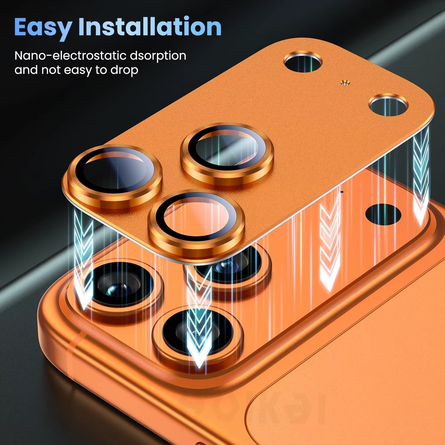 Premium iPhone Camera Lens Protector Military Grade Alloy Ring Tempered Glass Protective Cover Shatterproof Scratch Resistant Shockproof Precision Fit