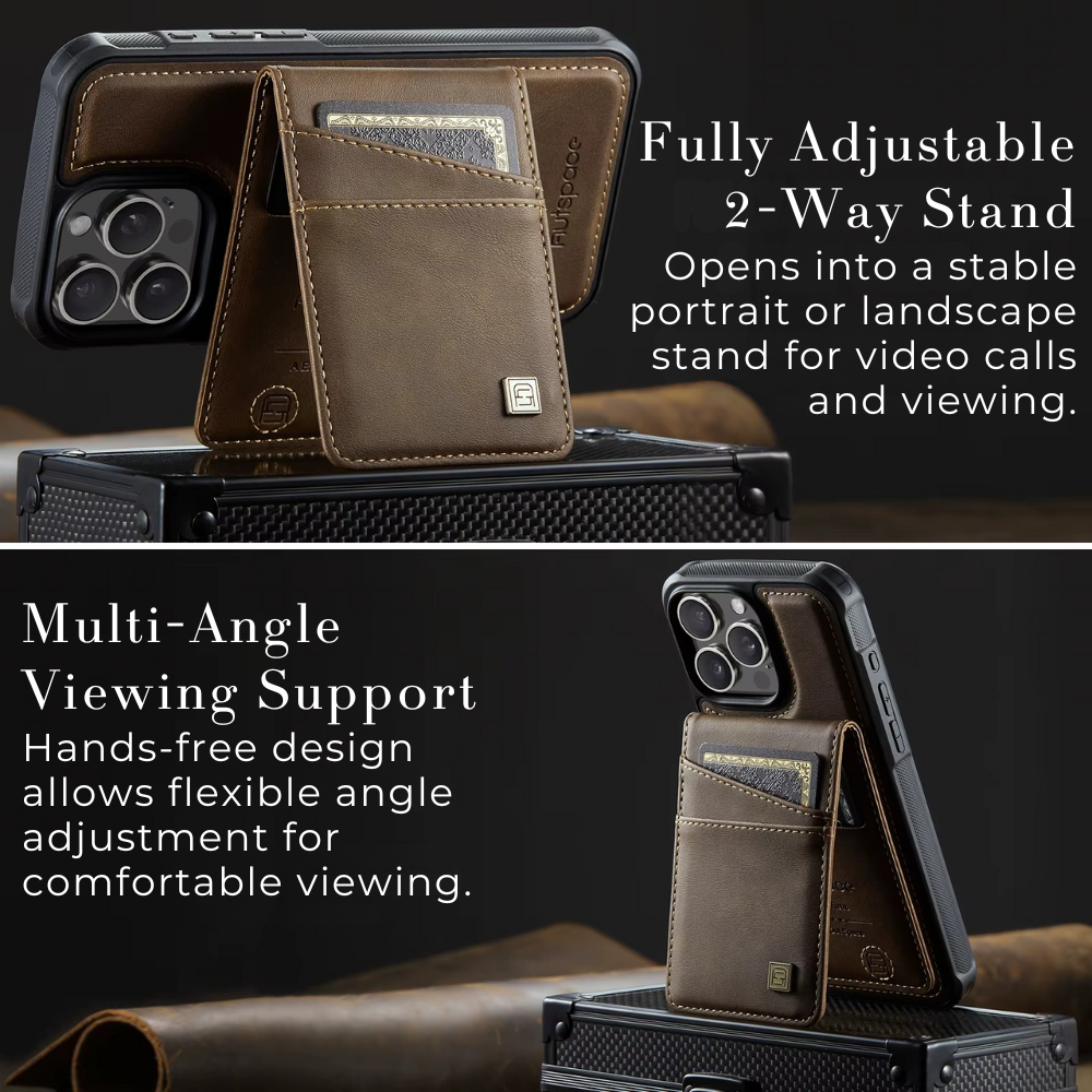 Premium iPhone Case 2-in-1 Magnetic Detachable Wallet Flip Cover PU Leather Card Holder Cash Pocket Wrist Strap Shockproof Full Protection Slim Design