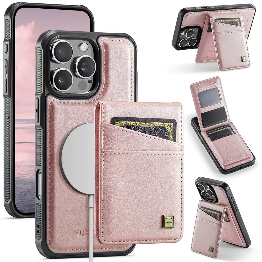Premium iPhone Case 2-in-1 Magnetic Detachable Wallet Flip Cover PU Leather Card Holder Cash Pocket Wrist Strap Shockproof Full Protection Slim Design