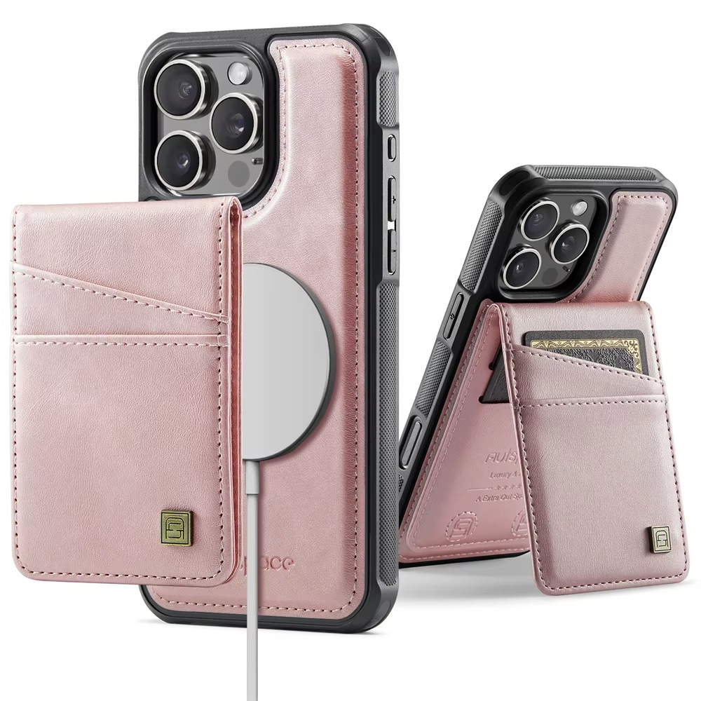 Premium iPhone Case 2-in-1 Magnetic Detachable Wallet Flip Cover PU Leather Card Holder Cash Pocket Wrist Strap Shockproof Full Protection Slim Design