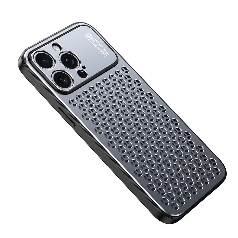 Premium iPhone Case Aluminum Alloy Protective Cover Breathable Metal Design Anti Fingerprint Finish Scratch Resistant Slim Frame Lightweight Structure