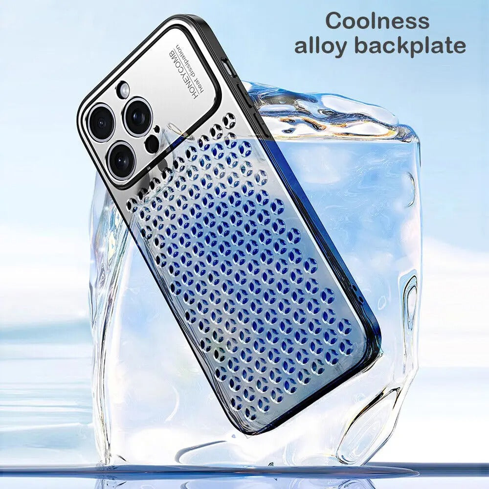 Premium iPhone Case Aluminum Alloy Protective Cover Breathable Metal Design Anti Fingerprint Finish Scratch Resistant Slim Frame Lightweight Structure