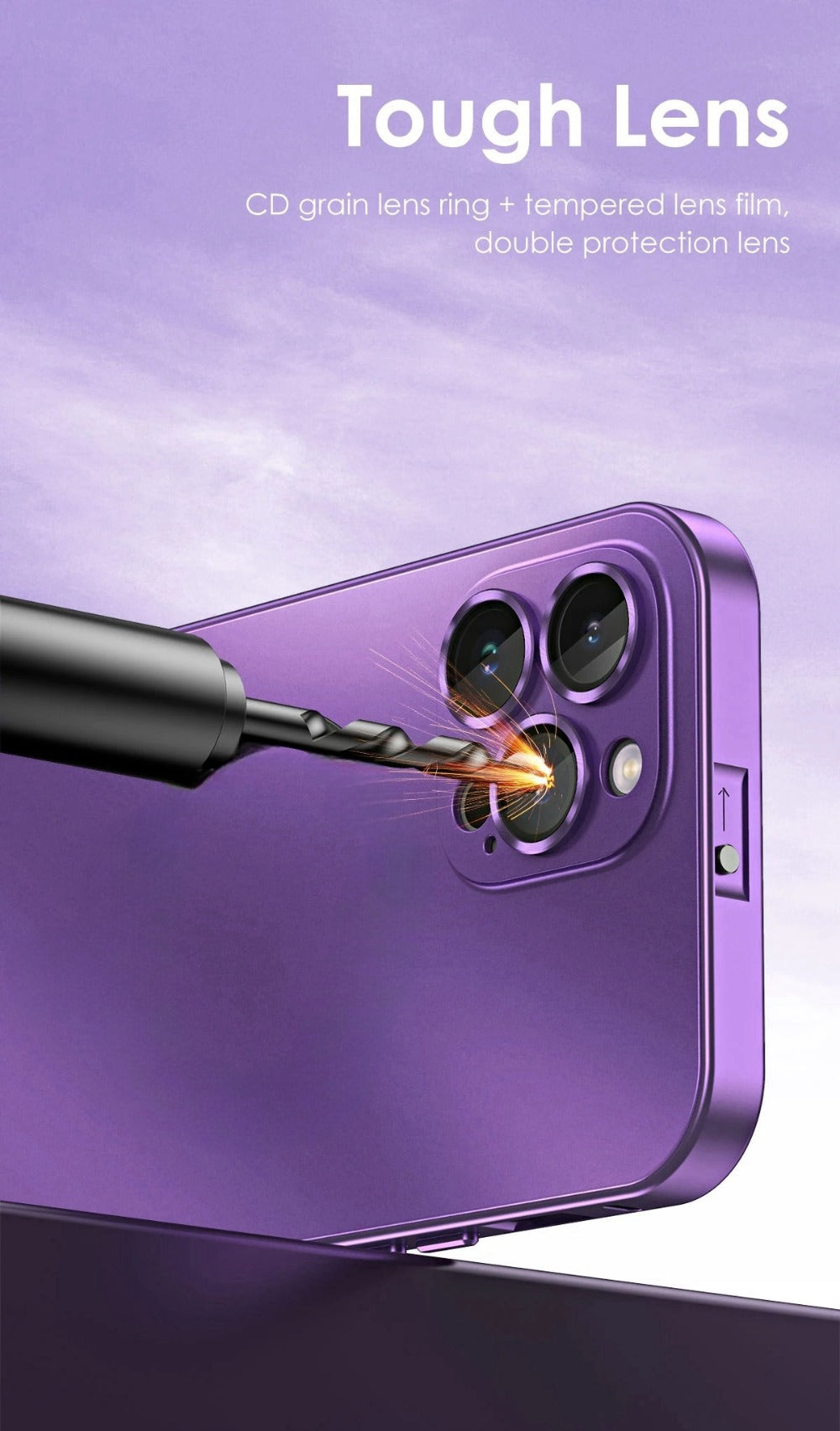 Premium iPhone Case Aluminum Metal Frame Protective Cover Shockproof PC Back Camera Lens Protection Slim Lightweight Design