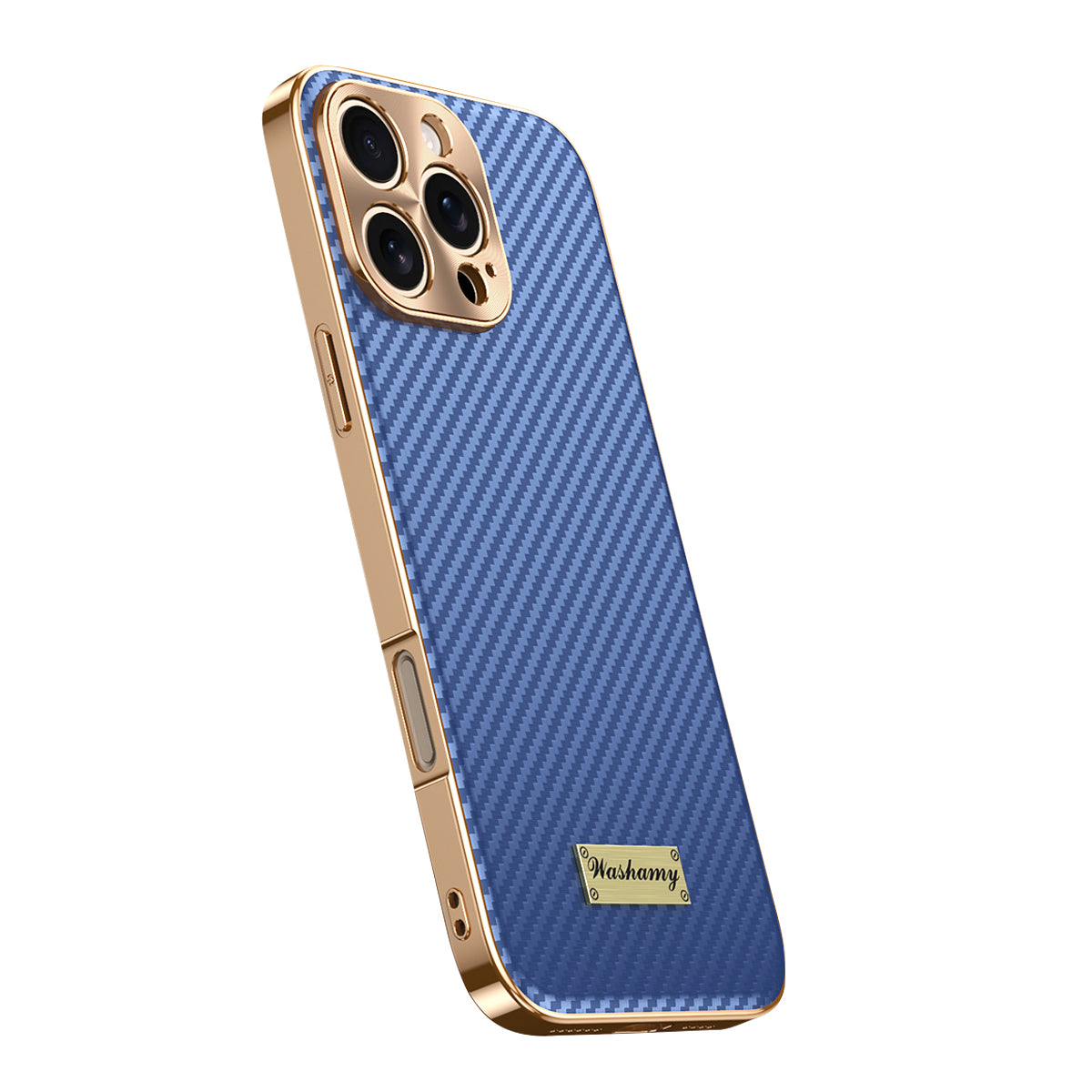 Premium iPhone Case Carbon Fiber Textured Leather Protective Cover Alloy Metal Lens Guard Shockproof Slim Fit Durable Design
