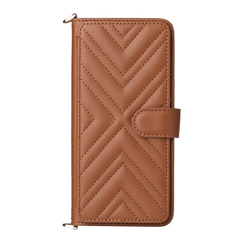 Premium iPhone Case Crossbody Wallet Cover PU Leather Card Holder Magnetic Closure Shoulder Strap Shockproof Full Protection Slim Design