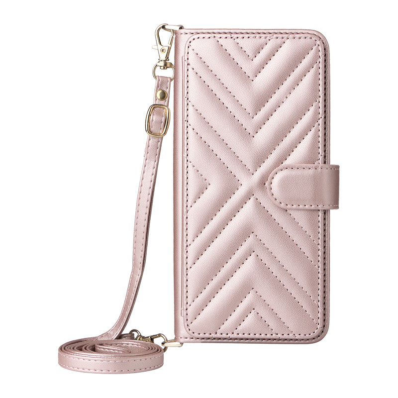 Premium iPhone Case Crossbody Wallet Cover PU Leather Card Holder Magnetic Closure Shoulder Strap Shockproof Full Protection Slim Design