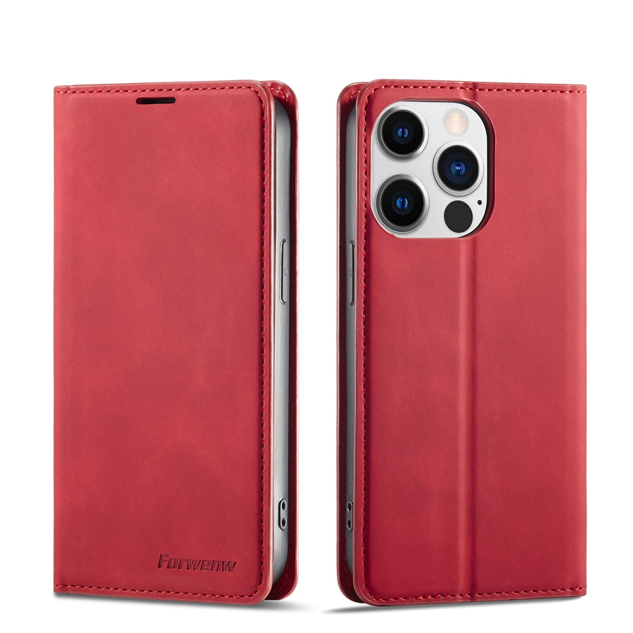 Premium iPhone Case Flip Wallet MagSafe Compatible Leather Card Holder Magnetic Closure Shockproof Protective Cover Camera Lens Protection Stand Function