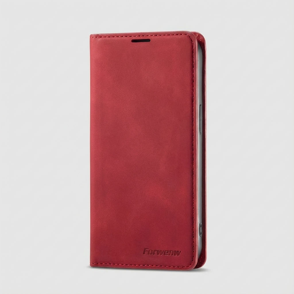 Premium iPhone Case Flip Wallet MagSafe Compatible Leather Card Holder Magnetic Closure Shockproof Protective Cover Camera Lens Protection Stand Function