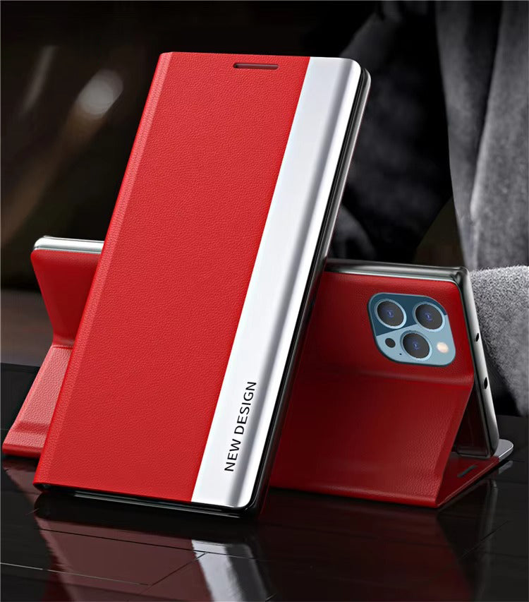 Premium iPhone Case Flip Wallet MagSafe Compatible Magnetic Shockproof Protective Cover Card Holder Stand Function Screen Protection Slim Design