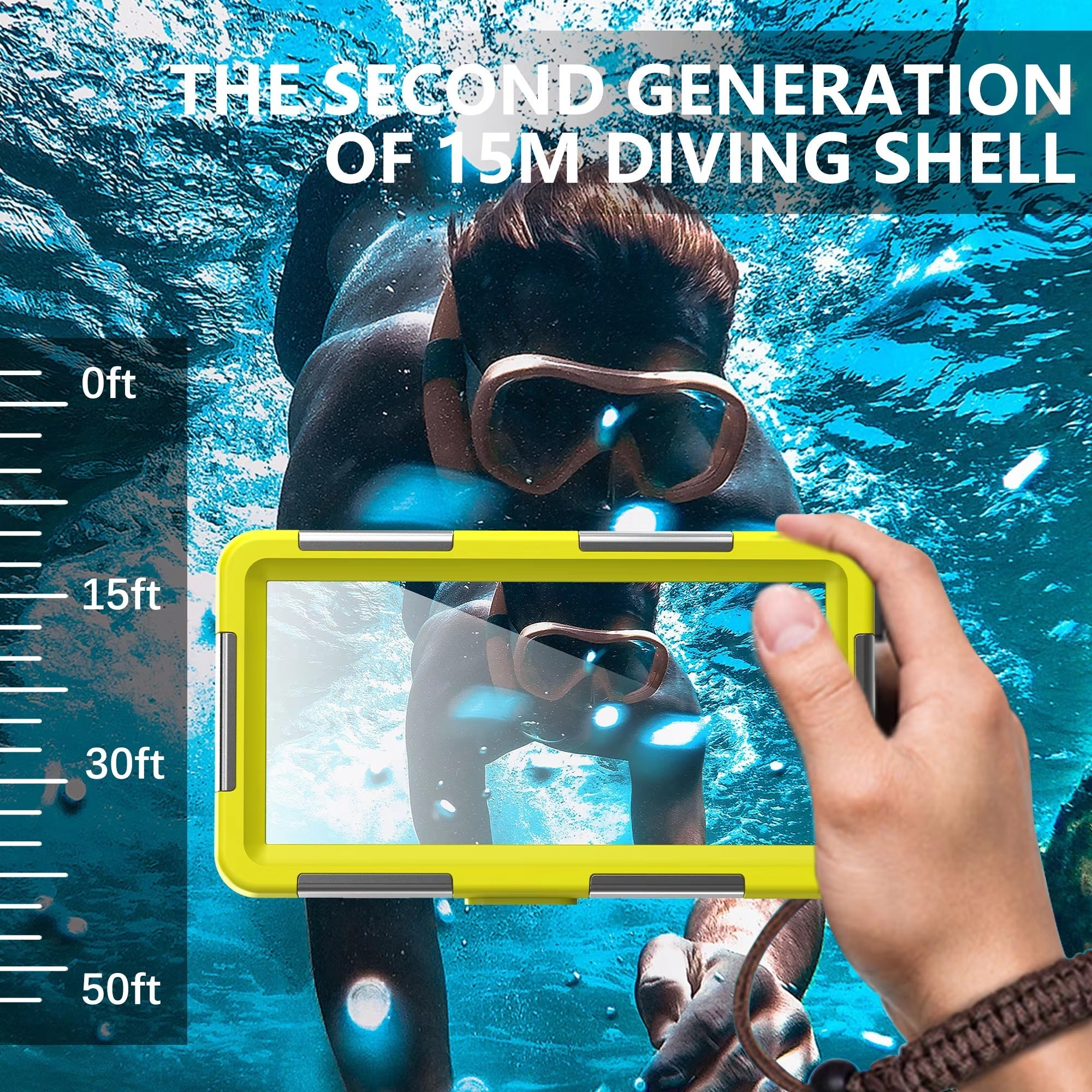 Premium iPhone Case IP68 Waterproof Protective Cover Full Body Shockproof Anti Scratch Seal 15m Underwater Protection Secure Lanyard Durable Design