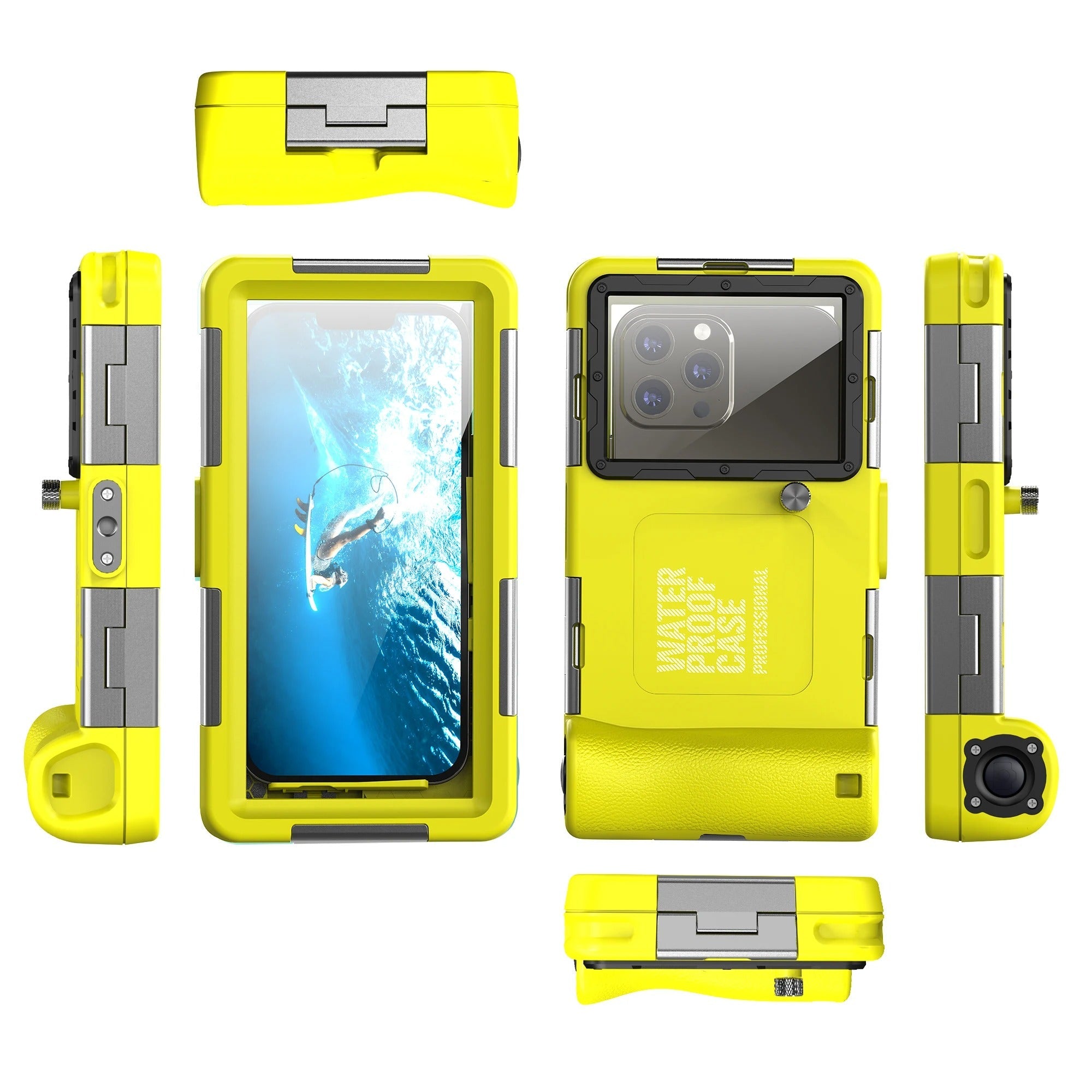 Premium iPhone Case IP68 Waterproof Protective Cover Full Body Shockproof Anti Scratch Seal 15m Underwater Protection Secure Lanyard Durable Design