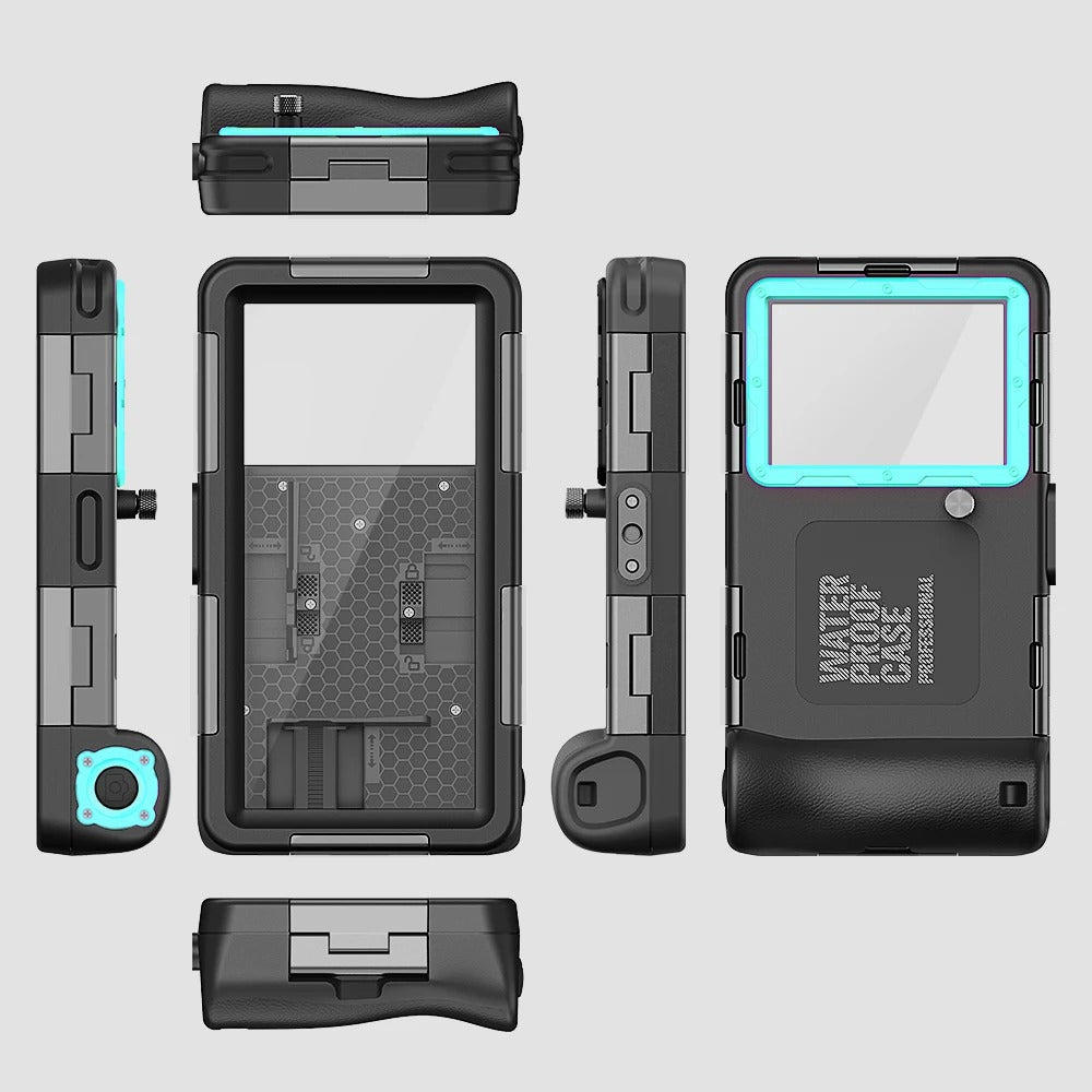 Premium iPhone Case IP68 Waterproof Protective Cover Full Body Shockproof Anti Scratch Seal 15m Underwater Protection Secure Lanyard Durable Design