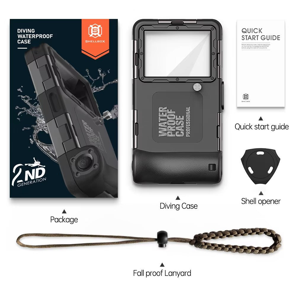 Premium iPhone Case IP68 Waterproof Protective Cover Full Body Shockproof Anti Scratch Seal 15m Underwater Protection Secure Lanyard Durable Design