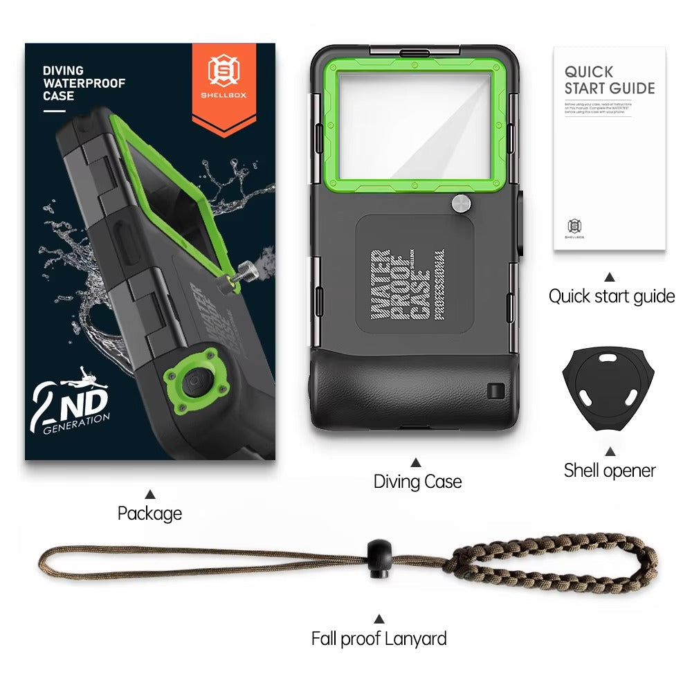 Premium iPhone Case IP68 Waterproof Protective Cover Full Body Shockproof Anti Scratch Seal 15m Underwater Protection Secure Lanyard Durable Design