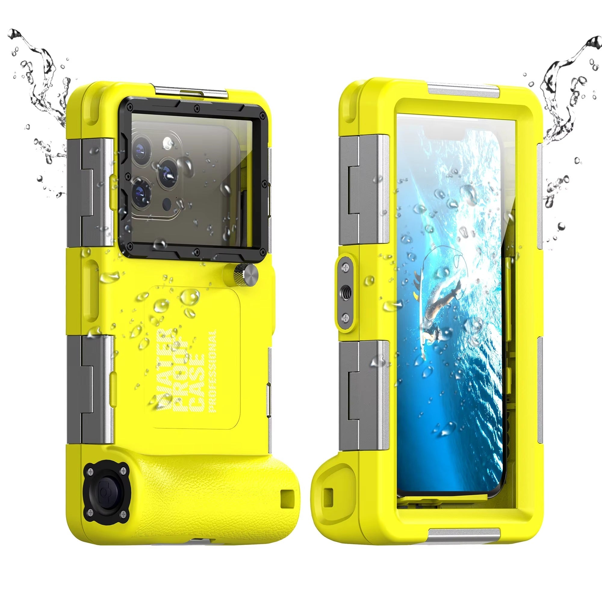 Premium iPhone Case IP68 Waterproof Protective Cover Full Body Shockproof Anti Scratch Seal 15m Underwater Protection Secure Lanyard Durable Design