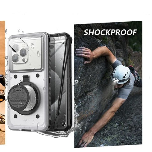 Premium iPhone Case IP68 Waterproof Protective Cover Full Body Shockproof Vacuum Seal System Underwater Protection Touchscreen Access Durable Design