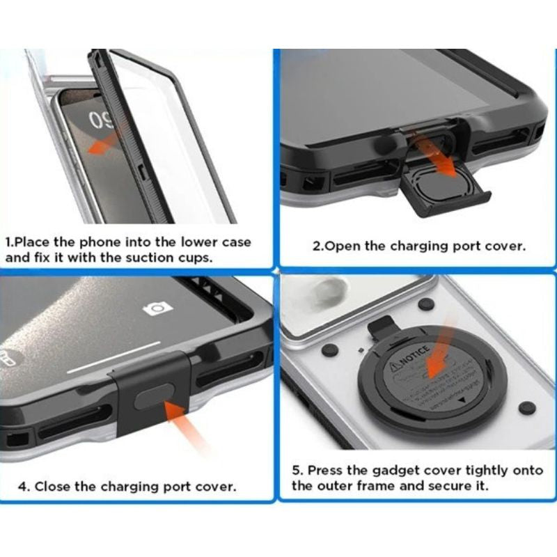 Premium iPhone Case IP68 Waterproof Protective Cover Full Body Shockproof Vacuum Seal System Underwater Protection Touchscreen Access Durable Design