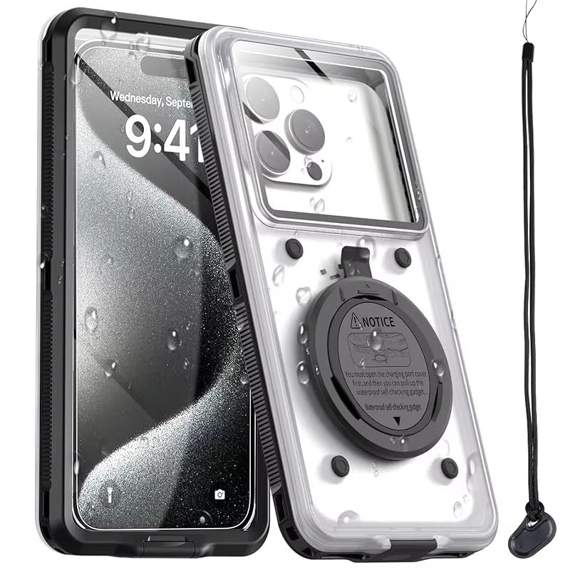 Premium iPhone Case IP68 Waterproof Protective Cover Full Body Shockproof Vacuum Seal System Underwater Protection Touchscreen Access Durable Design