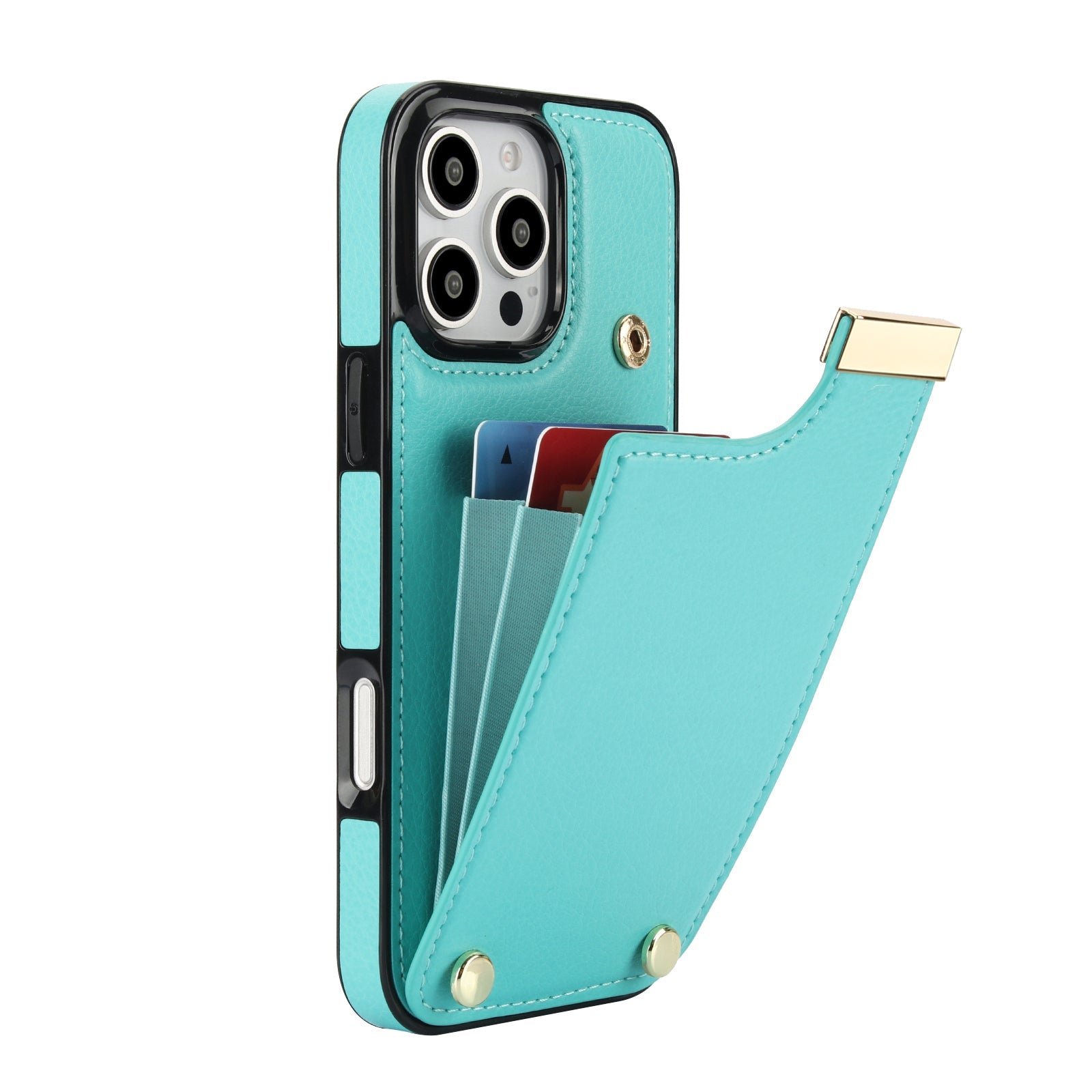 Premium iPhone Case Leather Wallet Flip Cover Card Holder Secure Pocket Magnetic Closure Shockproof Full Protection Slim Design