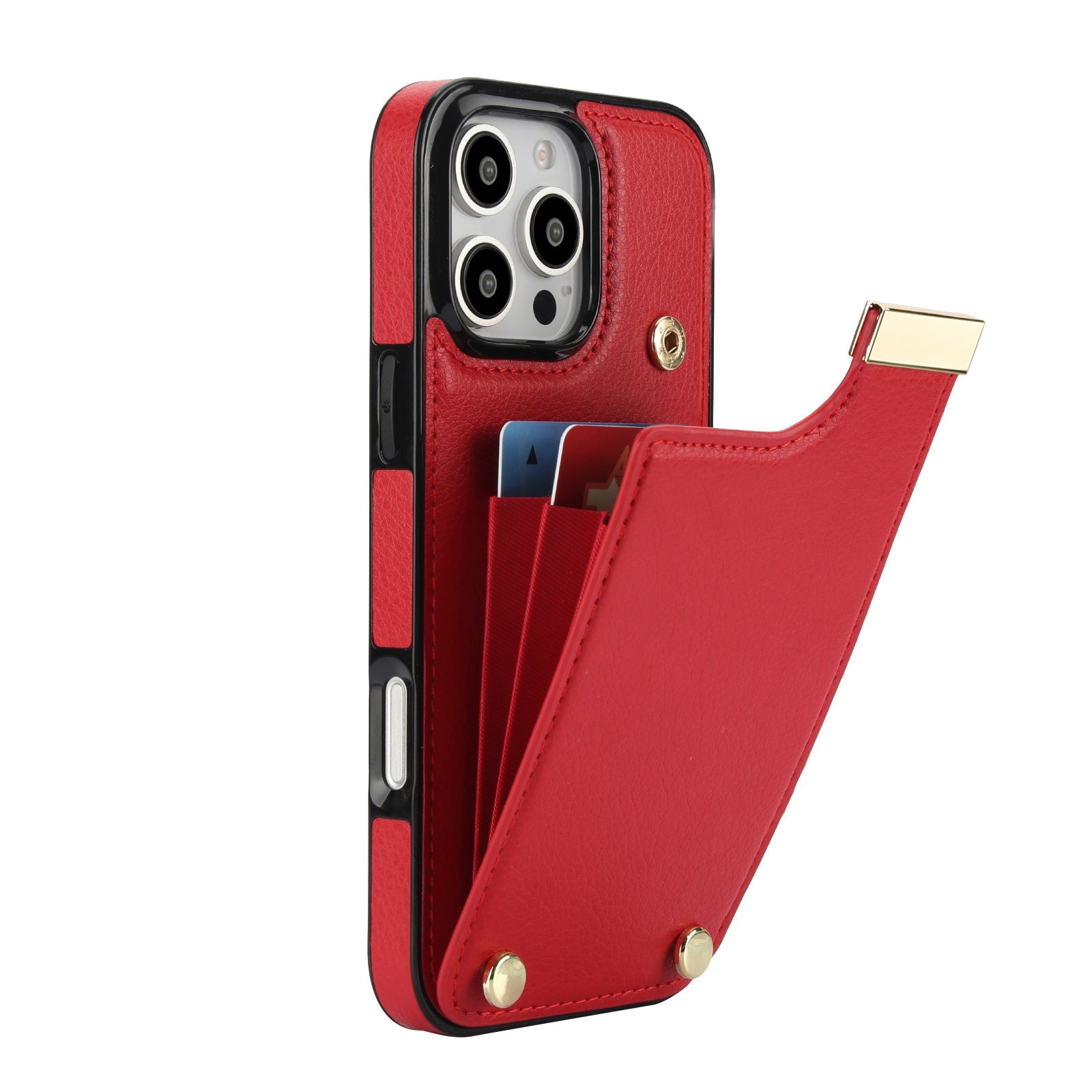 Premium iPhone Case Leather Wallet Flip Cover Card Holder Secure Pocket Magnetic Closure Shockproof Full Protection Slim Design